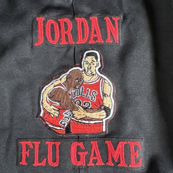RETRO Mperial Sportswear Jordan Pippen Bulls YOUTH‎ KIDS Shorts MED Flu Game - Picture 5 of 11